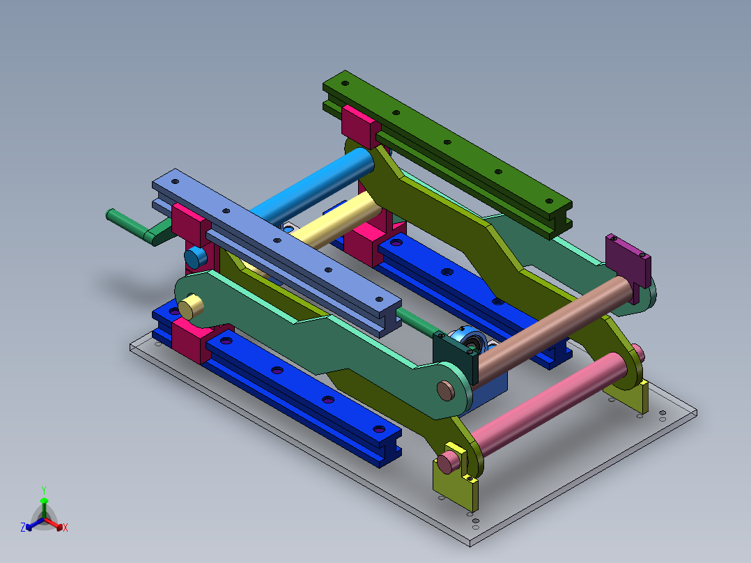 道路灌木修剪推车正等轴测图