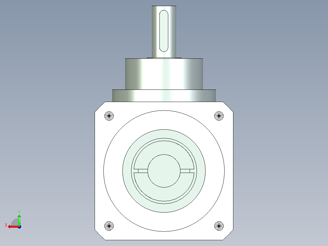 换向器PW70垂直输出-1 19-70-90-M6后视图