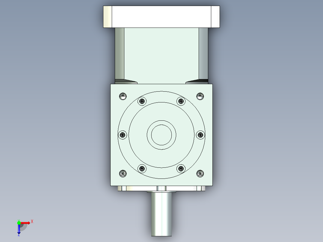 换向器PW70垂直输出-1 19-70-90-M6俯视图