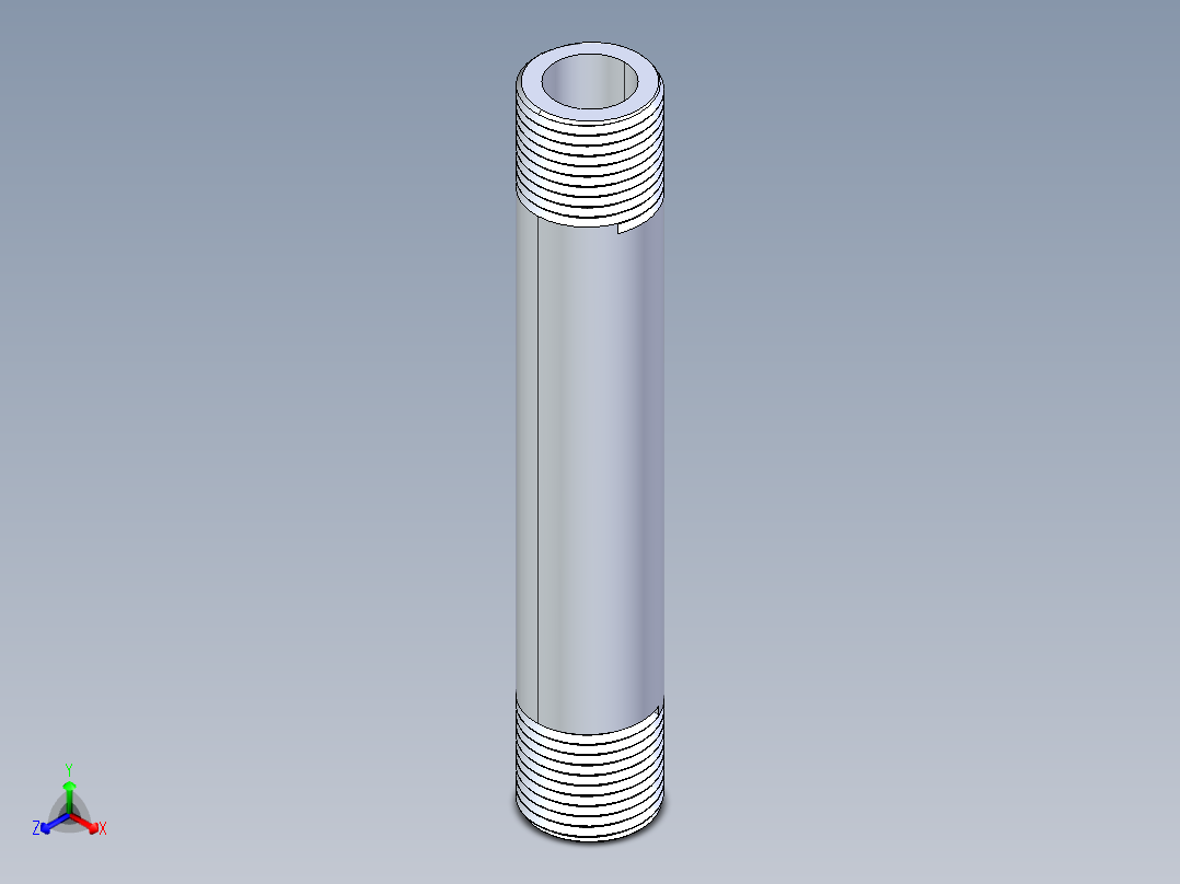 聚氯乙烯配件33-Sch80_Nipple_MPTxMPT_861-083_0.5in x 5in主视图