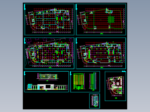 某大型商场建筑设计方案及施工全套CAD平面图