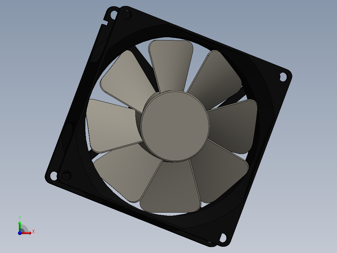 PC+风扇前视图