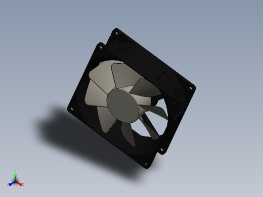 PC+风扇正等轴测缩略图