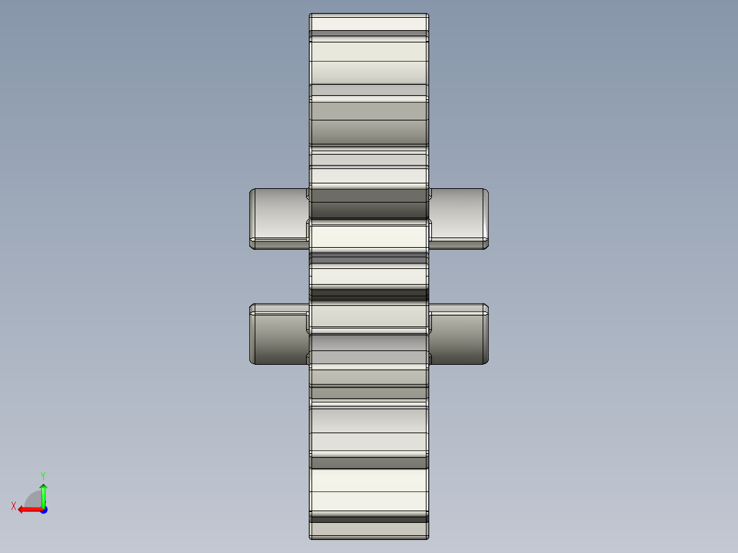 4019 - 4562487 - 4211563 Medium Stone Grey Technic Gear 16 Tooth.STEP后视图