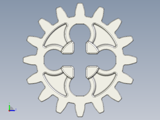 4019 - 4562487 - 4211563 Medium Stone Grey Technic Gear 16 Tooth.STEP左视缩略图