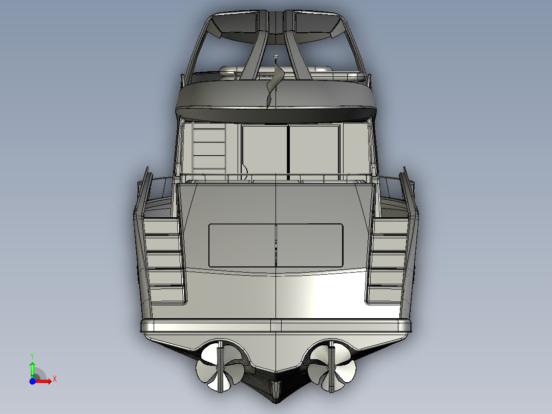 24米长游艇_STEP前视图