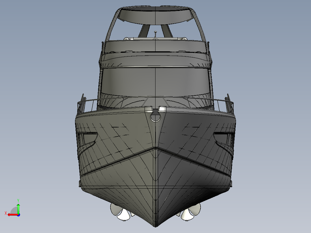 24米长游艇_STEP后视图