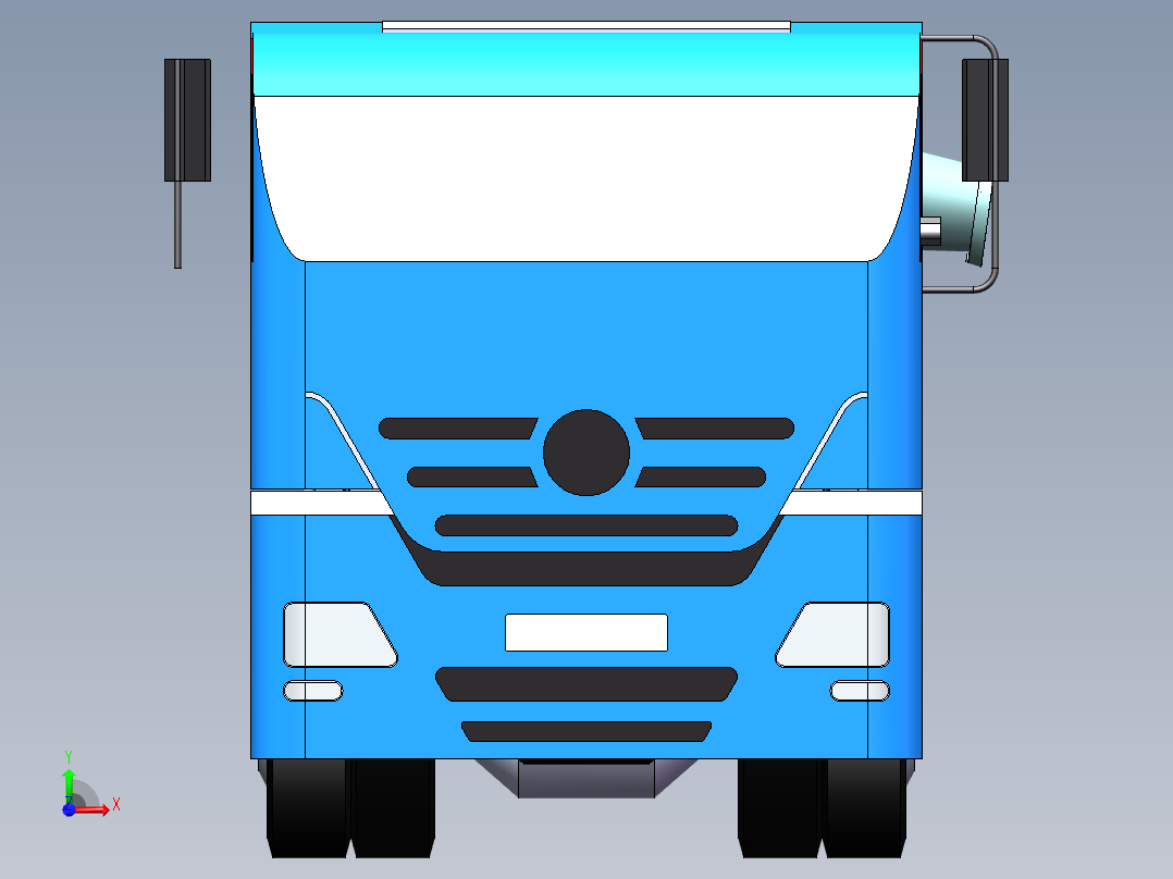 抑尘洒水车前视图