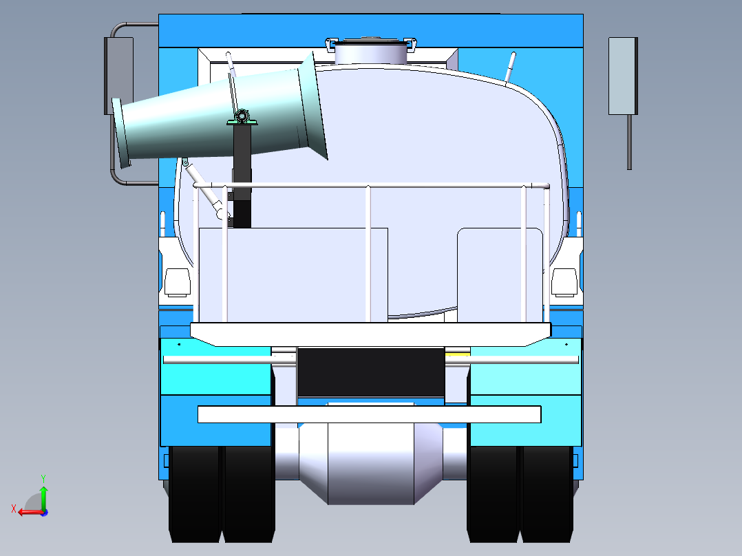 抑尘洒水车后视图