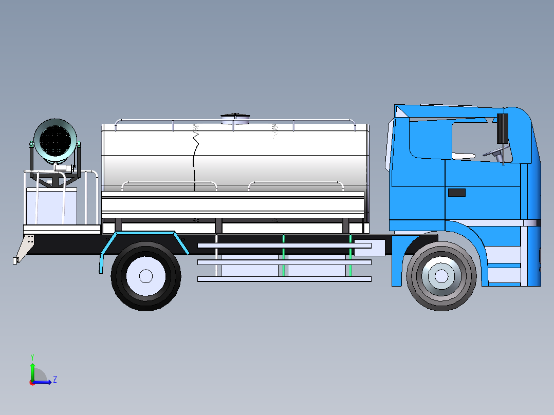 抑尘洒水车左视图