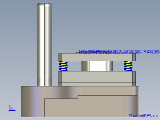 Q129-菱形固定板（垫片）冲压复合模具设计【三维proe】左视缩略图