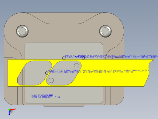 Q129-菱形固定板（垫片）冲压复合模具设计【三维proe】俯视缩略图