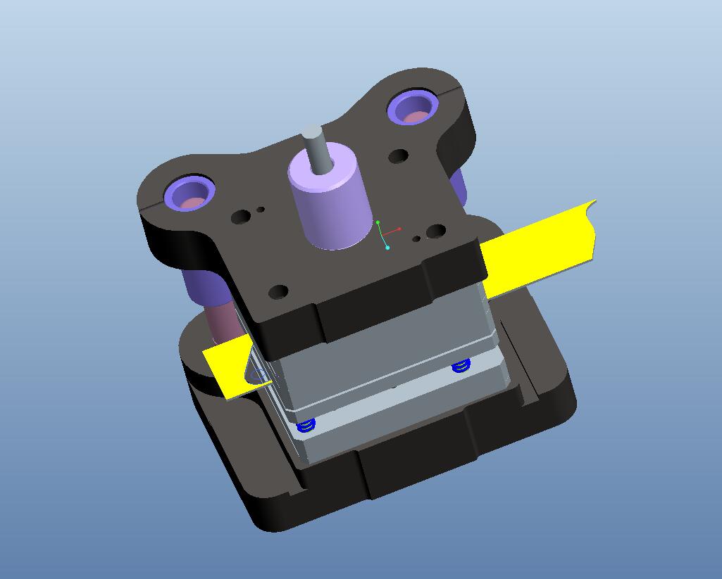 Q129-菱形固定板（垫片）冲压复合模具设计【三维proe】