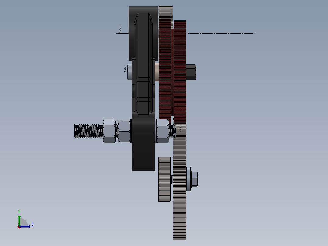 Colchester 2000（胜利） 更换齿轮和支架左视图