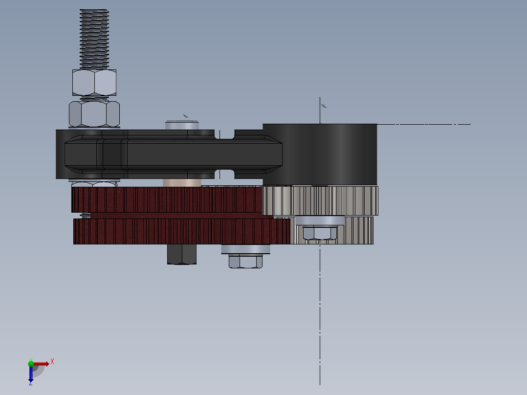 Colchester 2000（胜利） 更换齿轮和支架俯视图