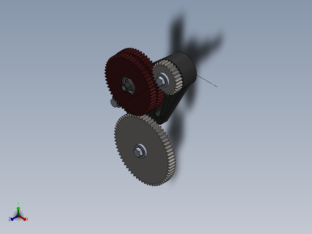 Colchester 2000（胜利） 更换齿轮和支架正等轴测图