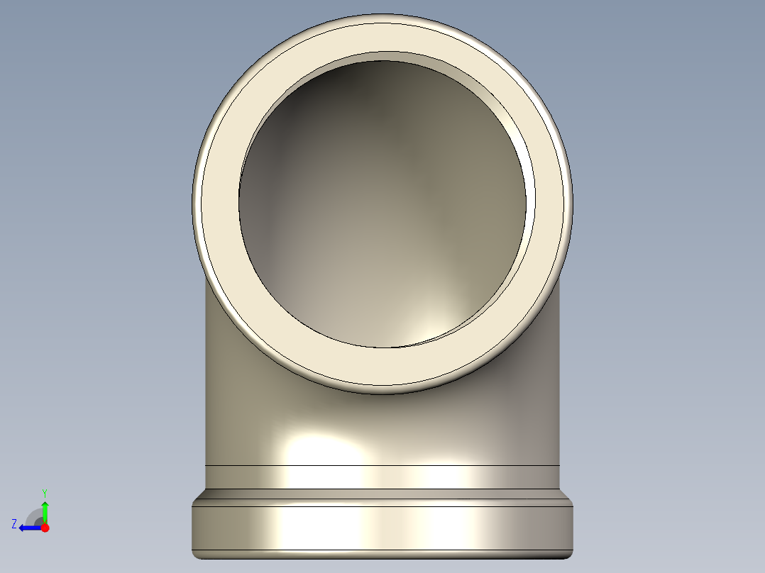 90弯头G 1不锈钢右视图