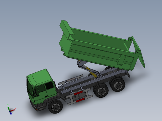 矿用自卸车车厢和举升机构设计（含三维SW+CAD图+说明书）