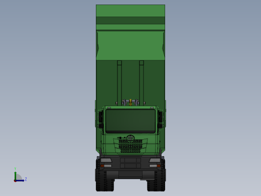 矿用自卸车车厢和举升机构设计（含三维SW+CAD图+说明书）左视缩略图