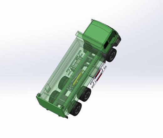 矿用自卸车车厢和举升机构设计（含三维SW+CAD图+说明书）缩略图