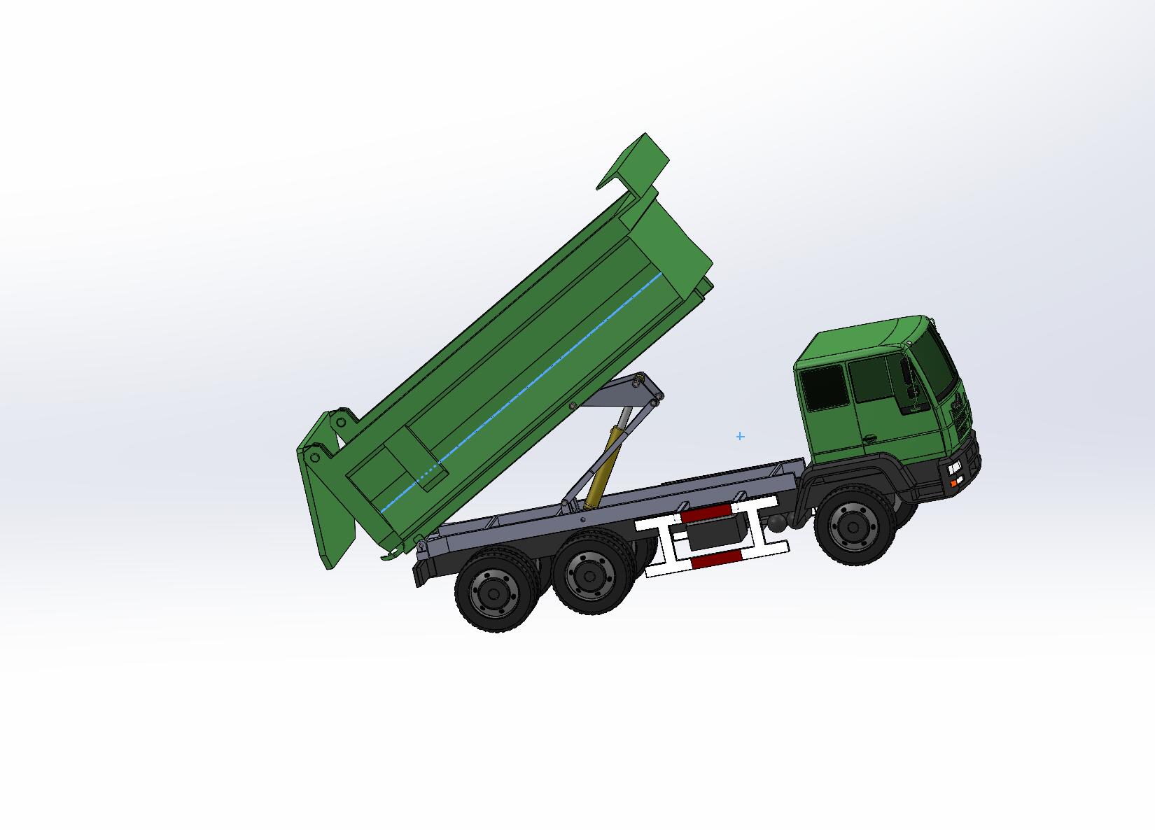 矿用自卸车车厢和举升机构设计（含三维SW+CAD图+说明书）