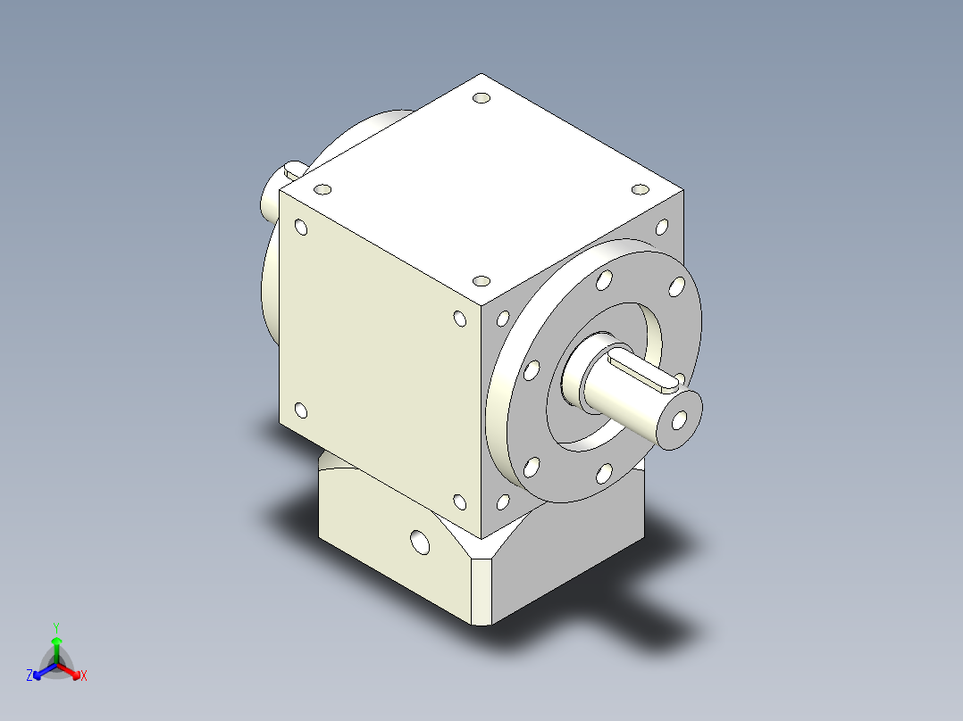 换向器PW140双轴-1 24-95-130-M8.stp主视图