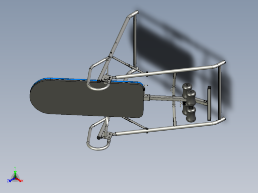 用于脊柱治疗练习的倒置台正等轴测缩略图