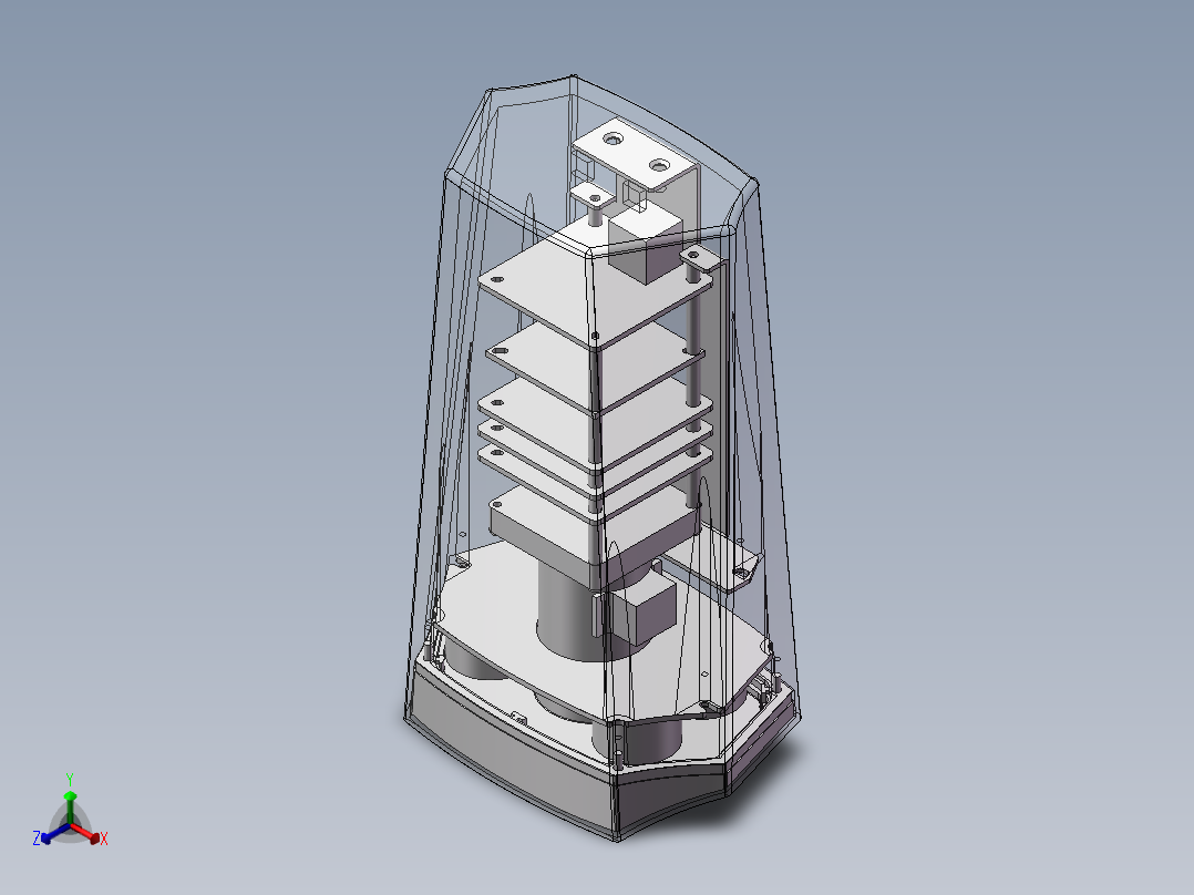 红外枪机正等轴测图