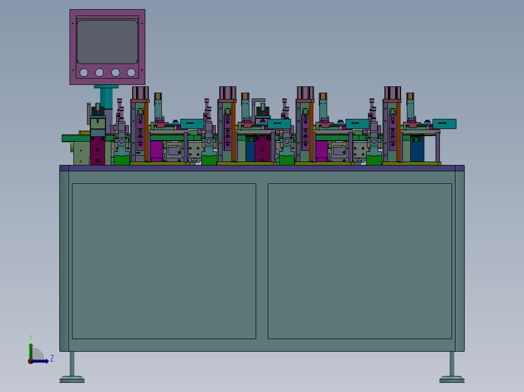 SIM卡组装自动机sw18可编辑左视图