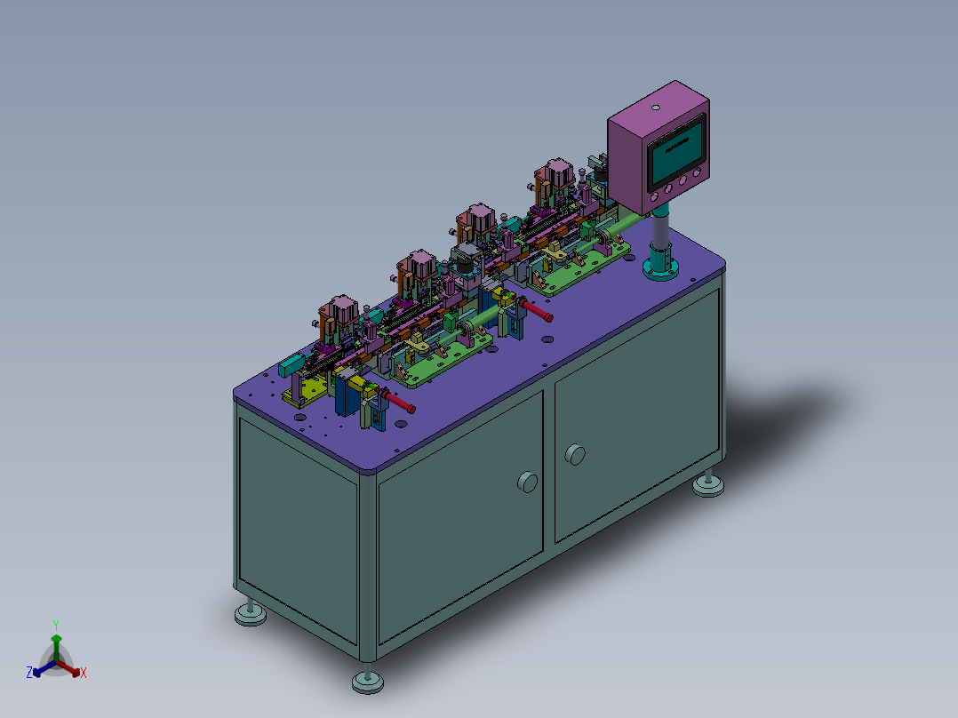 SIM卡组装自动机sw18可编辑正等轴测图