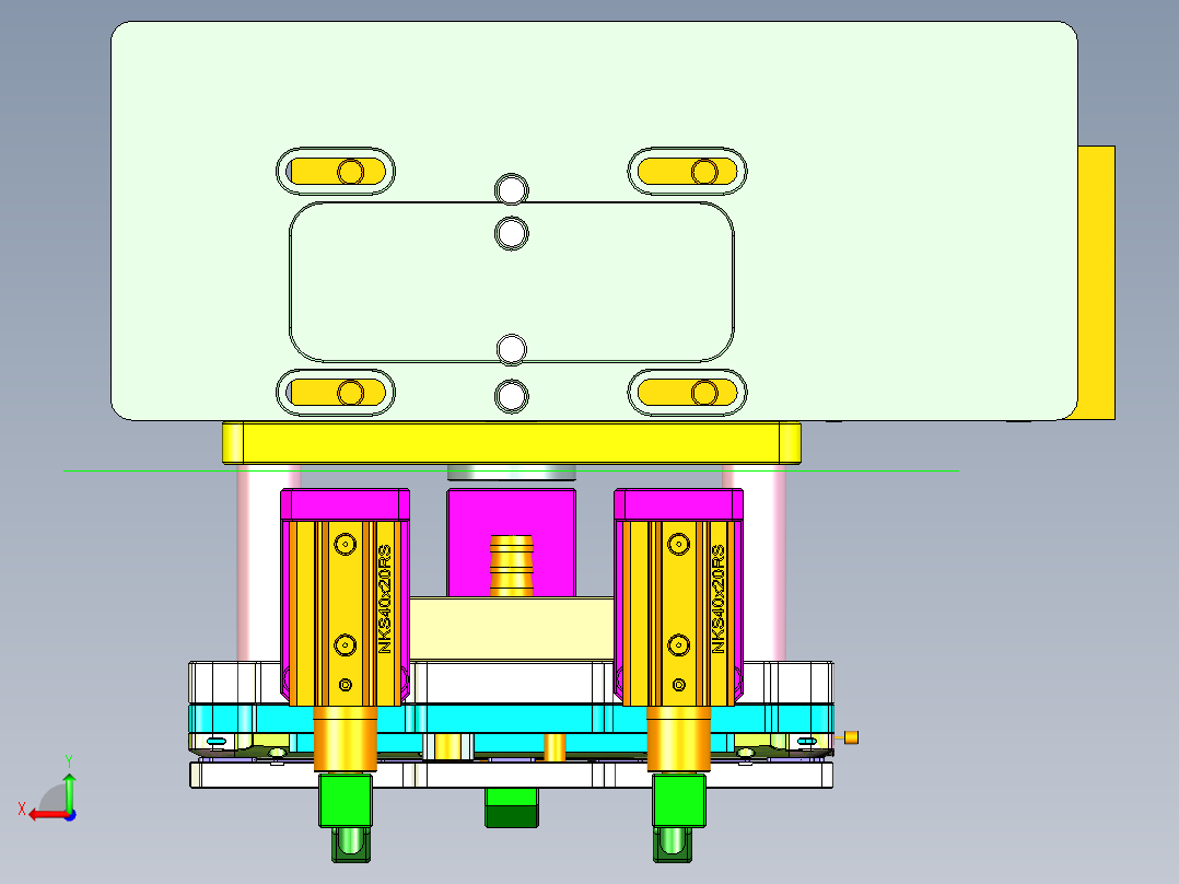 FONE-D笔记本CNC工装夹具三维模型-CNC4-1114后视图