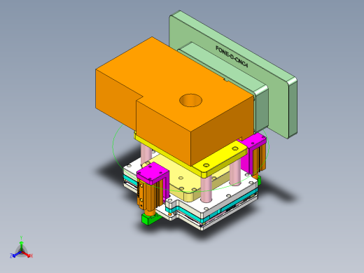 FONE-D笔记本CNC工装夹具三维模型-CNC4-1114正等轴测缩略图