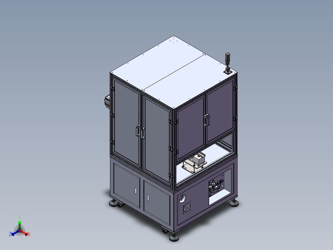 胶垫组装（sw18可编辑+cad+bom）正等轴测图