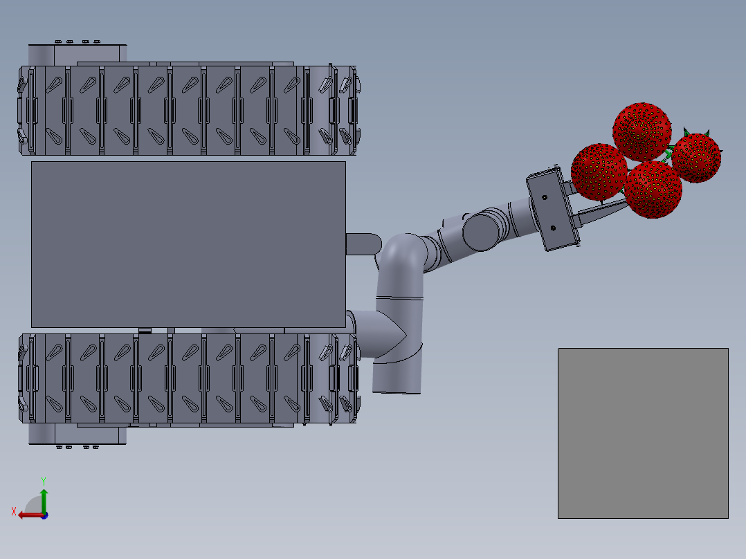 草莓采摘机器人sw22可编辑+仿真视频后视图