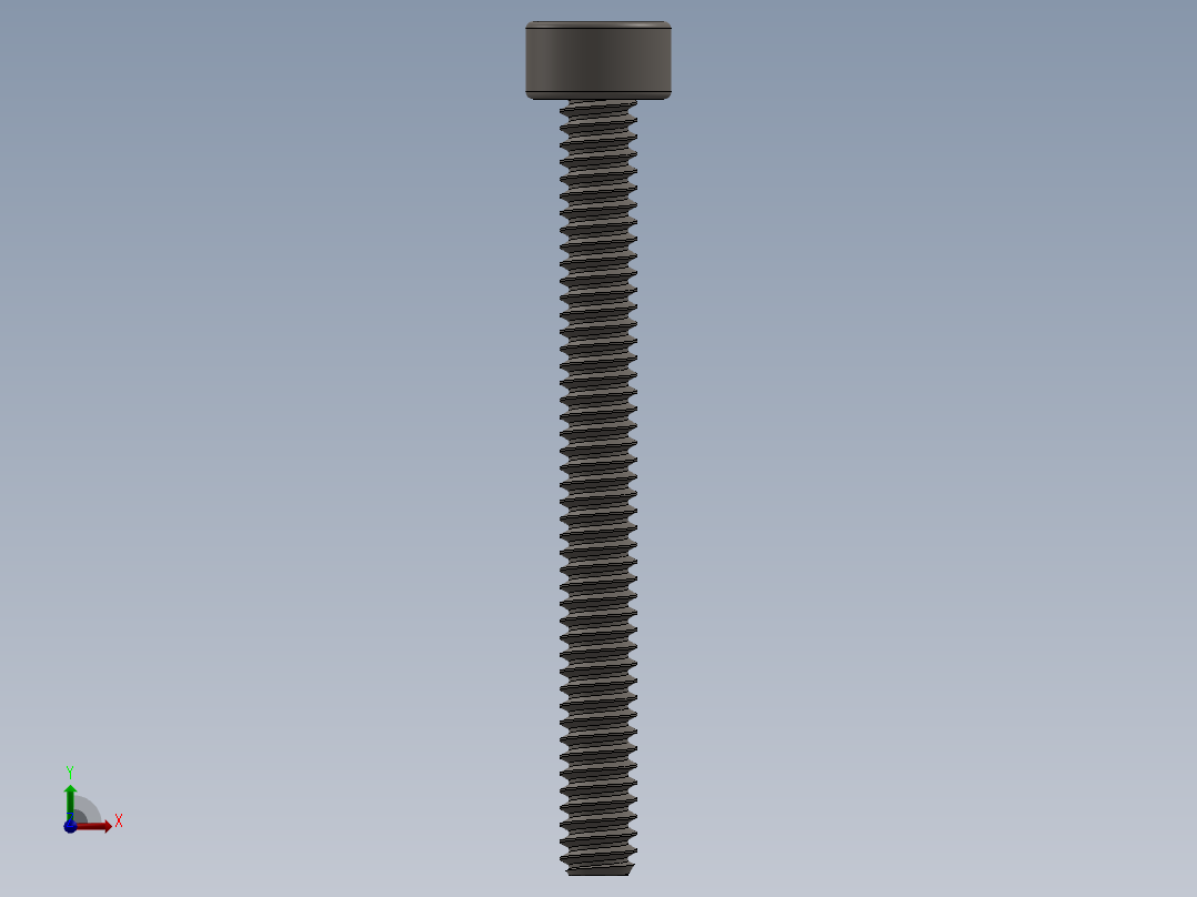 Screw_DIN_912_M1.6x16F_A2.SLDPRT公制内六角螺钉前视图