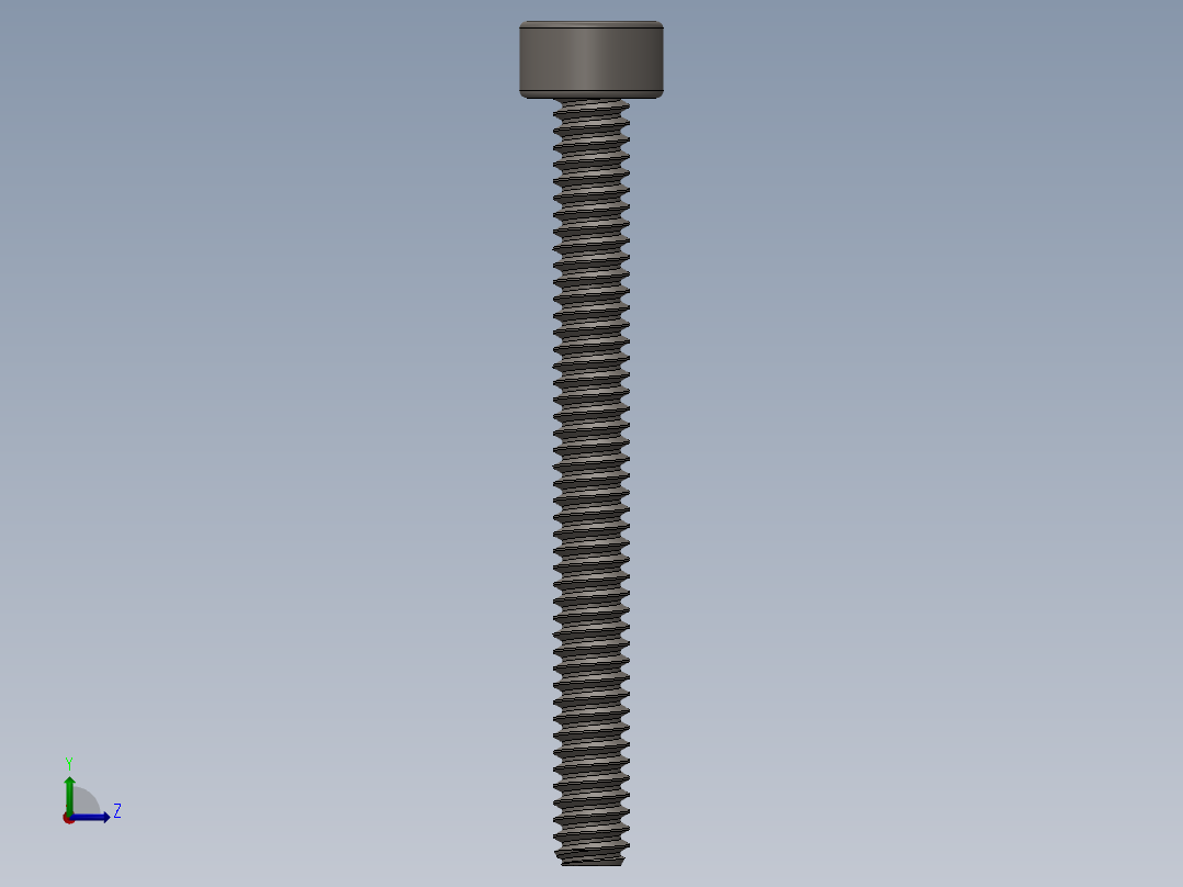 Screw_DIN_912_M1.6x16F_A2.SLDPRT公制内六角螺钉左视图