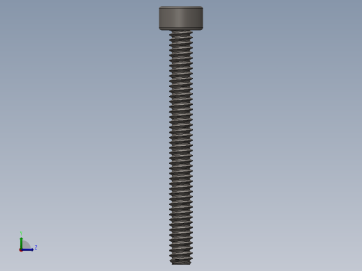 Screw_DIN_912_M1.6x16F_A2.SLDPRT公制内六角螺钉左视缩略图
