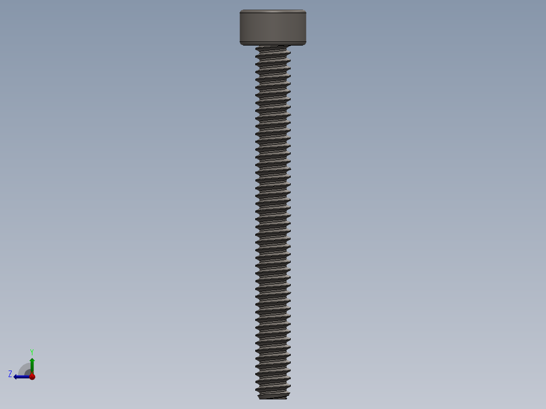 Screw_DIN_912_M1.6x16F_A2.SLDPRT公制内六角螺钉右视图
