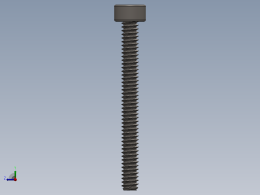 Screw_DIN_912_M1.6x16F_A2.SLDPRT公制内六角螺钉右视缩略图