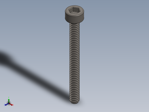 Screw_DIN_912_M1.6x16F_A2.SLDPRT公制内六角螺钉正等轴测缩略图