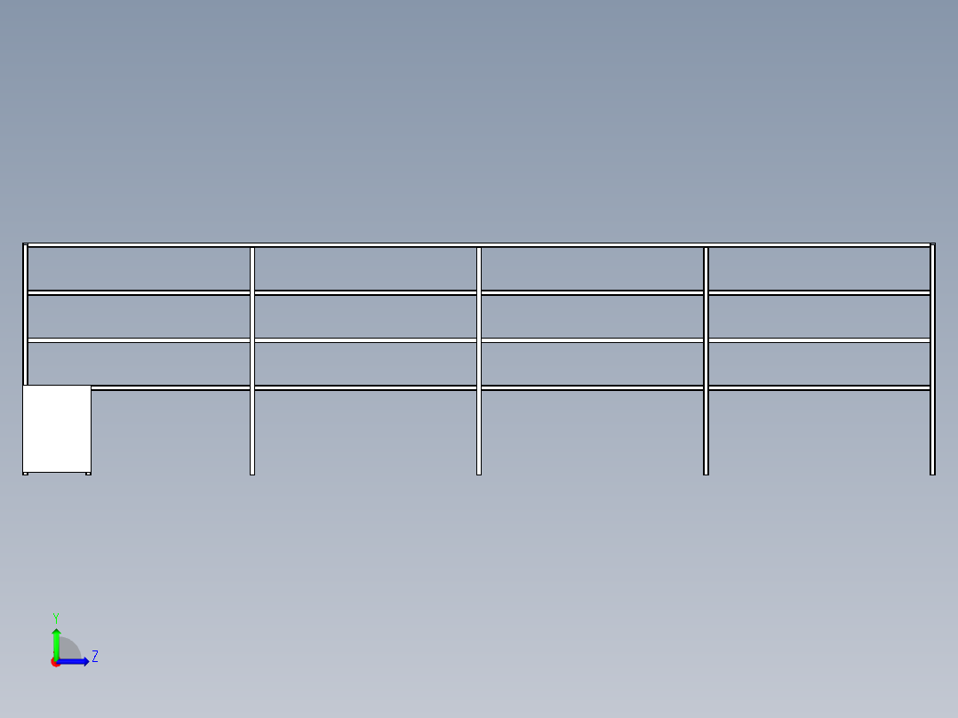 流水线工作台左视图