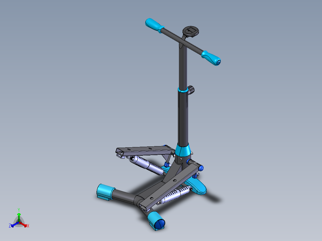 健身踏步机正等轴测图