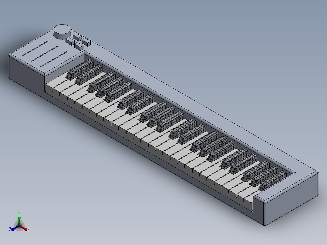 便携式钢琴 乐队键盘正等轴测图