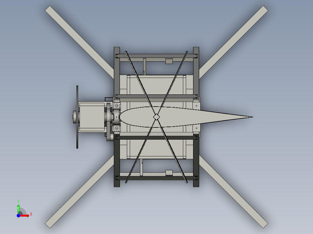 A2004371-帆翼襟翼粗糙模型 1 千瓦 (在 6 米秒)前视图