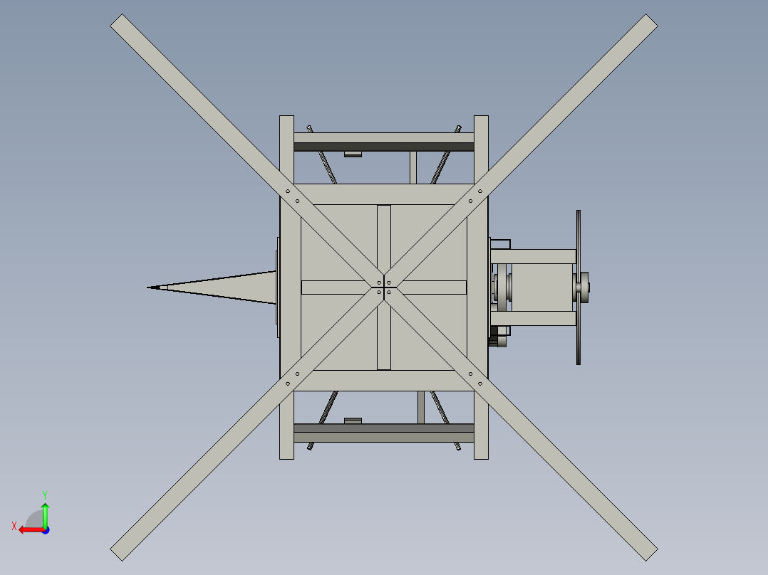 A2004371-帆翼襟翼粗糙模型 1 千瓦 (在 6 米秒)后视图