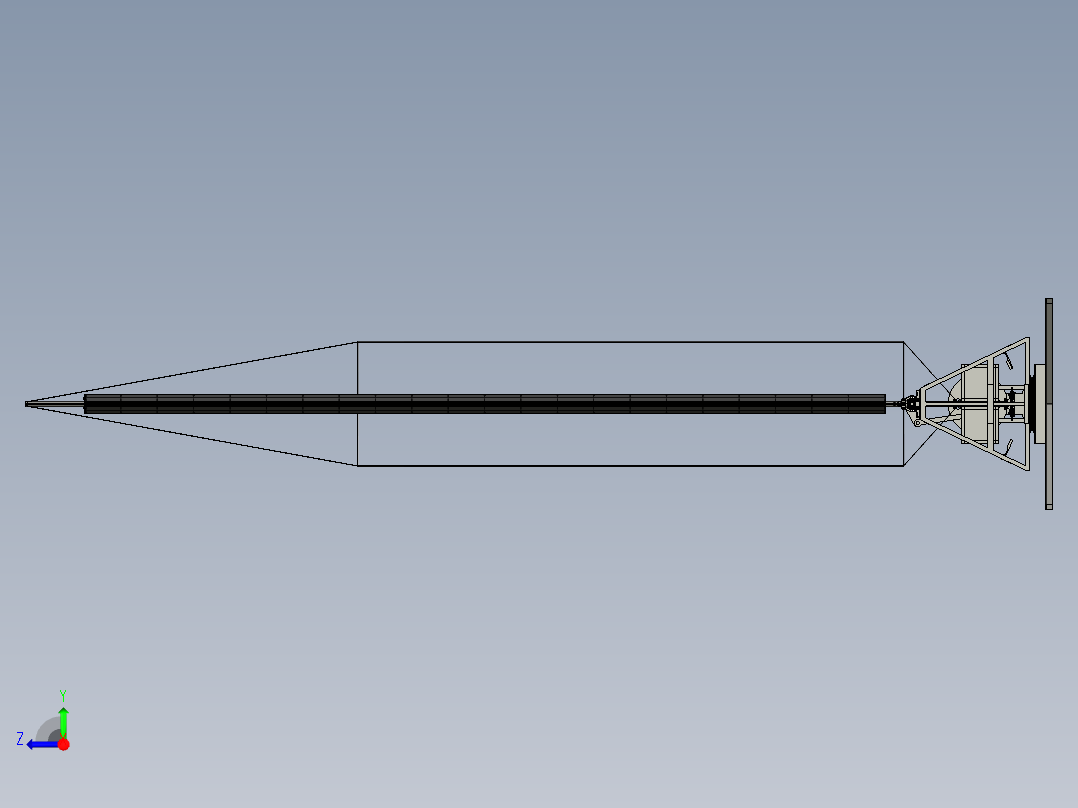 A2004371-帆翼襟翼粗糙模型 1 千瓦 (在 6 米秒)右视图