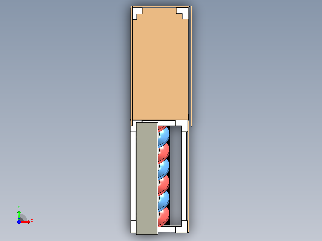 A0003167-阿基米德螺旋桨涡轮机水力发电机前视图