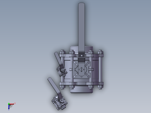 3款25MM-1“BW PN 125浮动球阀模型俯视缩略图