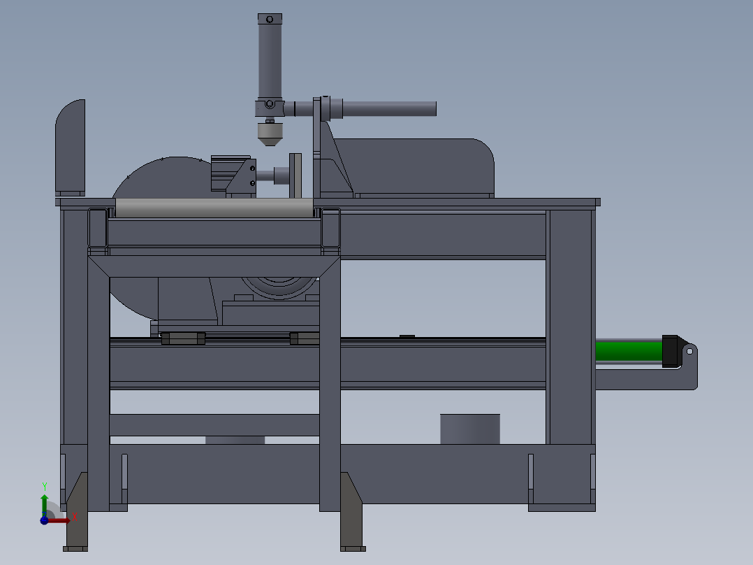 12寸定位夹紧自动切割锯前视图