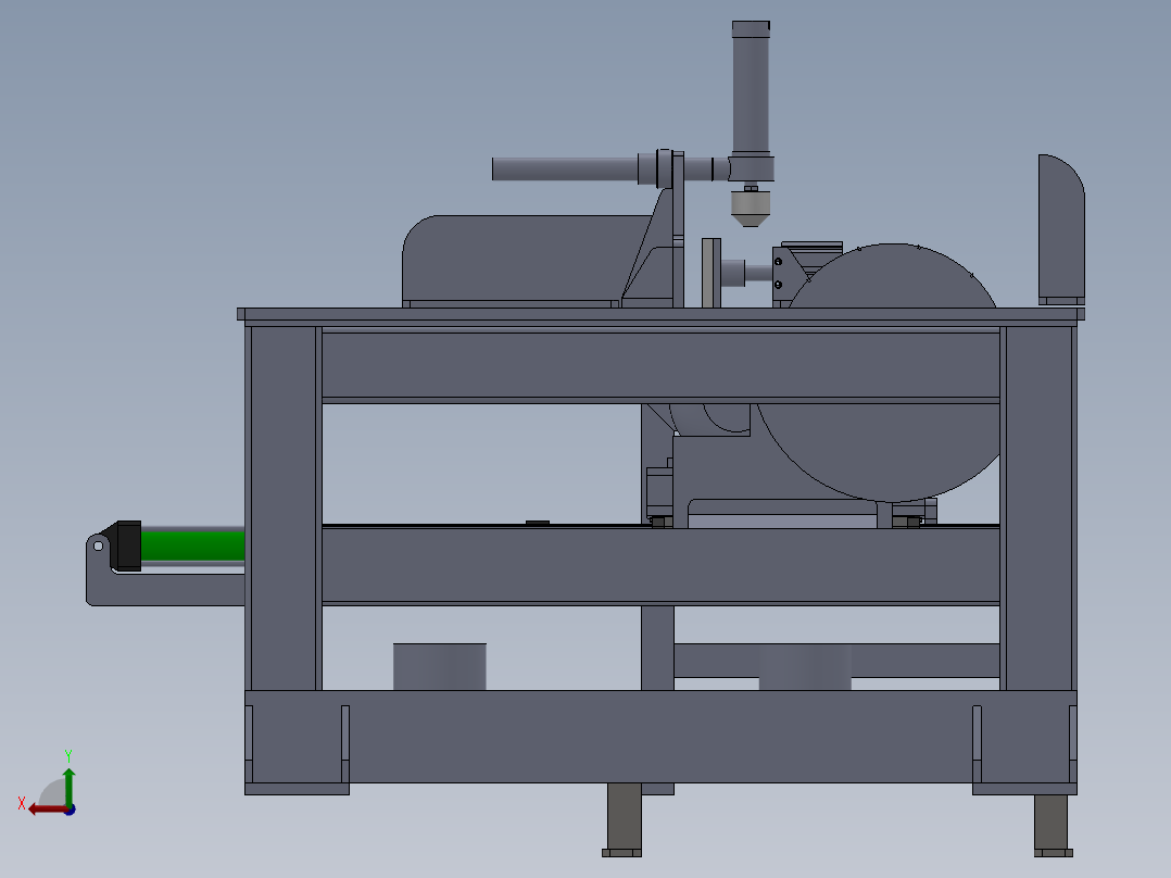 12寸定位夹紧自动切割锯后视图